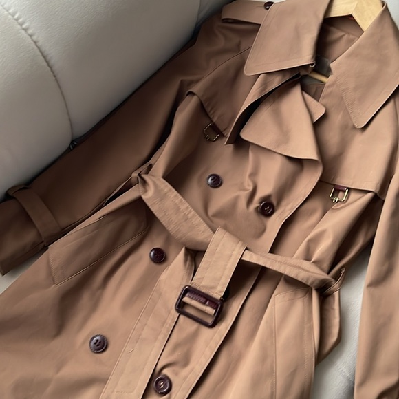 VINTAGE 1970s ETIENNE AIGNER TRENCH COAT SIZE 8 - Picture 4 of 13